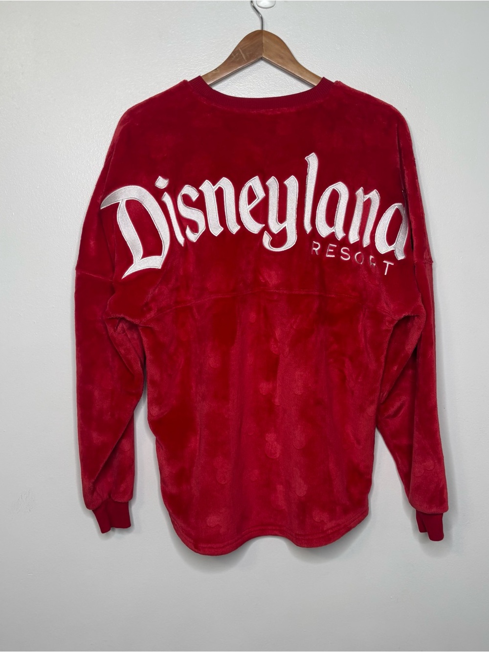 Mickey Mouse Icon Plush Spirit Jersey Red Size Medium Disneyland Resort